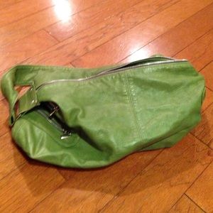 Green shoulder bag