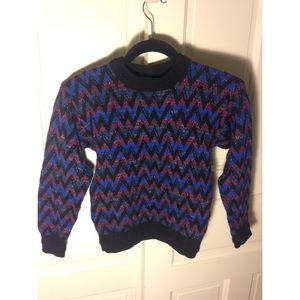 Vintage 80s Zig Zag Sweater size S