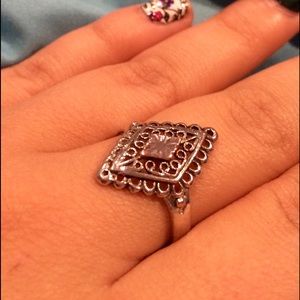 Vintage inspired silver ring