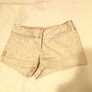 cream shorts