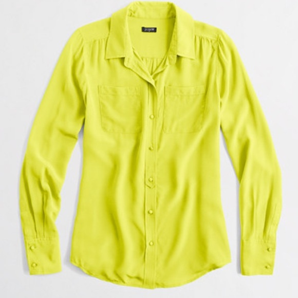 J. Crew Factory Silk 2 Pocket Blouse