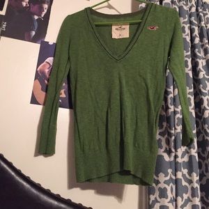 Green sweater !