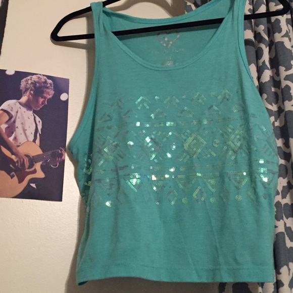 Mint green tank top