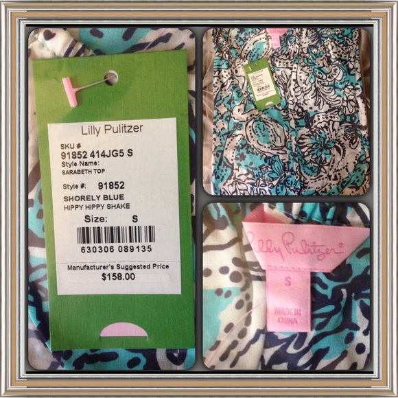 Sarabeth Top in Shorely Blue Hippy Hippy Shake - Picture 2 of 2