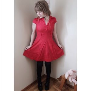 candy red sweetheart vintage style dress