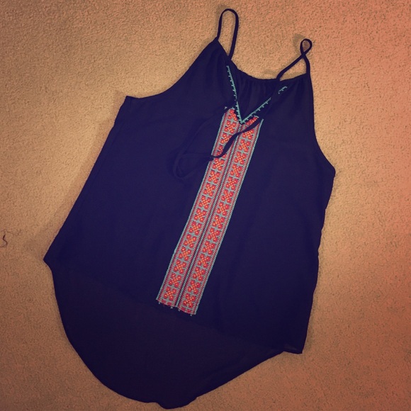Forever 21 Black and Tribal Print Tank