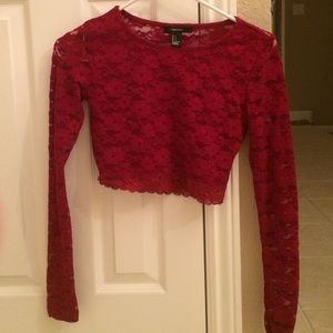 Forever 21 long sleeve crop top
