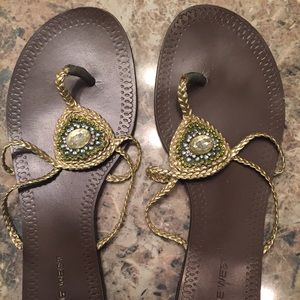 Nine West jeweled sandals!
