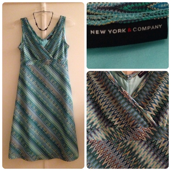 Beautiful dress in teals