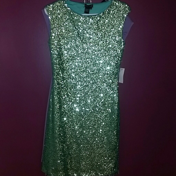 Sparkly green dress