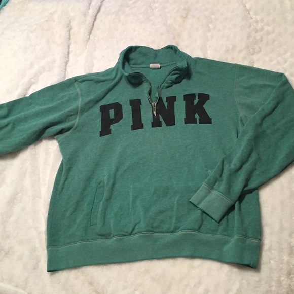 Victoria Secret Pink Pullover Half Zip Sweatshirt