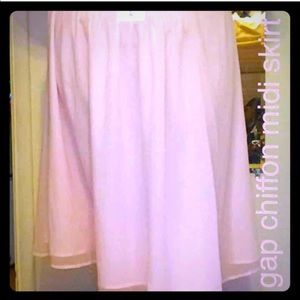 Gap Chiffon Midi Skirt XL NWT Soft Pink