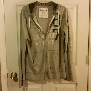 Aeropostale Grey Zip Up Hoodie