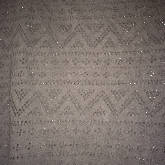 Crochet sheer black fringe top cropped L tassels - Picture 3 of 4