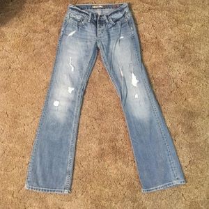 Men's buckle jeans. Light. Almost new