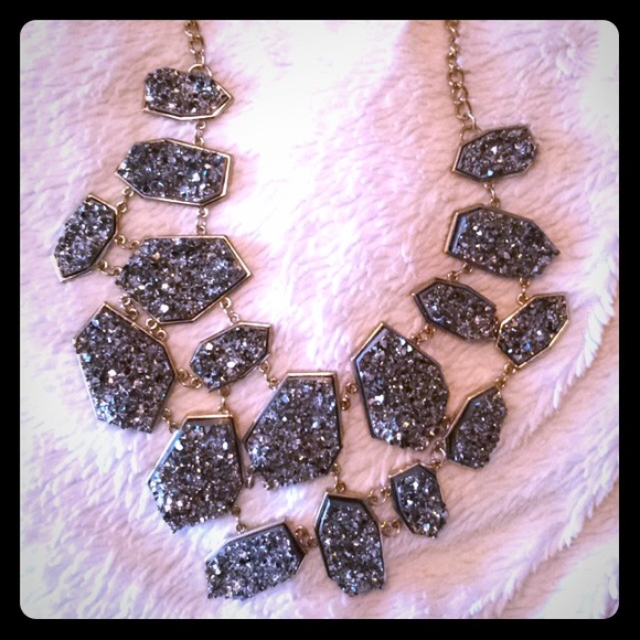 Metallic statement necklace