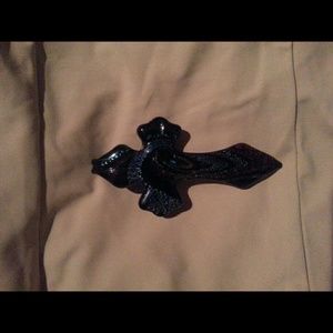 Black and blue cross pendant