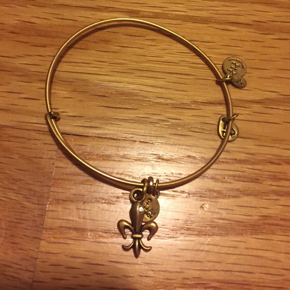 Gold fleur de lis Alex and ani bracelet