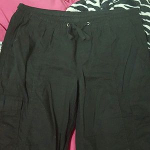 Old Navy Pants - Black pull up cotton pants. No zipper Old Navy Pants - Black pull up cotton pants. No zipper