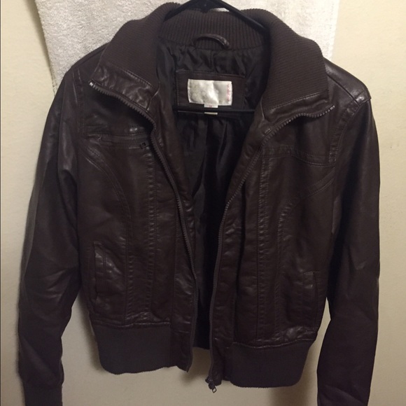 Brown leather jacket!