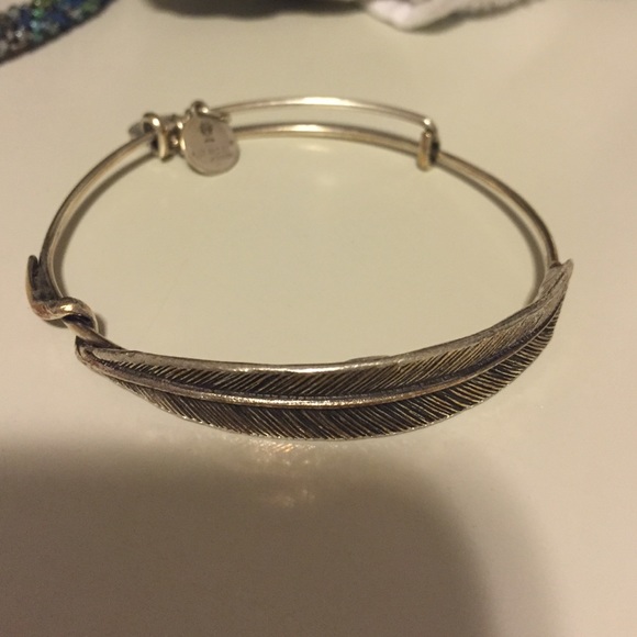 Feather Alex and ani silver bracelet