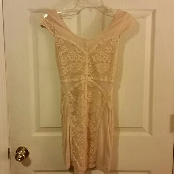 Beautiful Blush Pink Lace Mini Dress