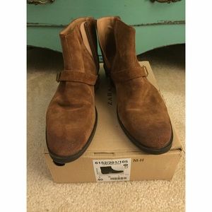 ZARA BROWN SUEDE BOOTIES