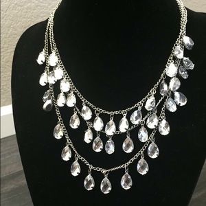 New silver and crystals necklace