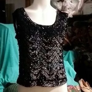 TOP SEQUIN AND BEADS