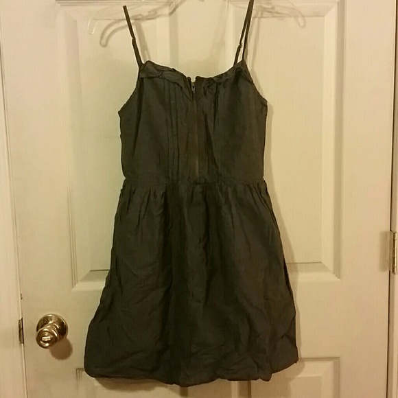 Denim Look Dress with Zipper Front