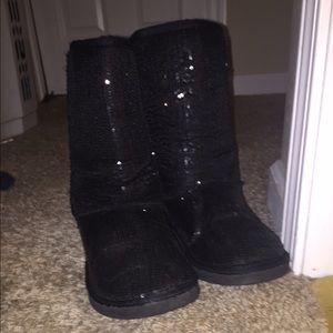 Black sequin "UGG style" boots on hold