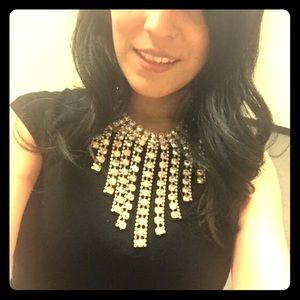 Crystal necklace with earrings