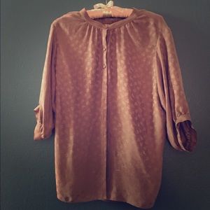 Classy button up silk shirt.