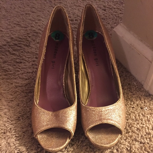 Madden Girl Rose Gold heels