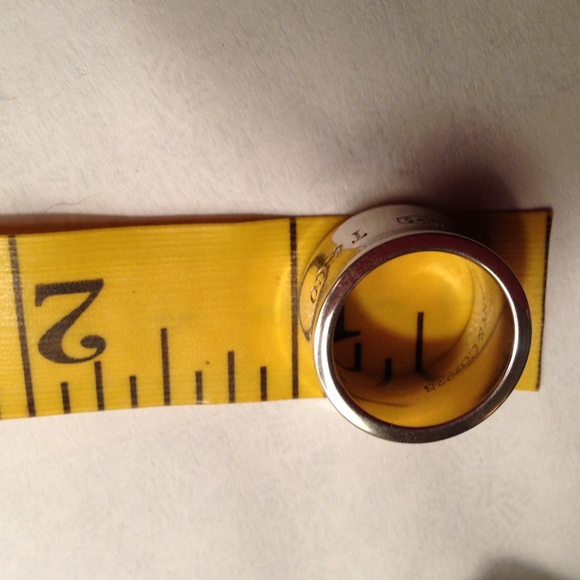 Tiffany & Co. concave sterling silver ring sz sm - Picture 4 of 4