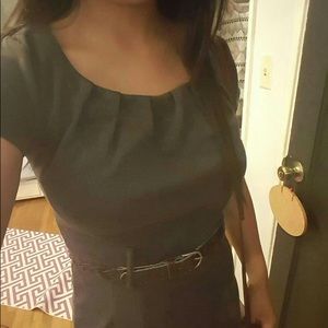 Gray Scoop Neck Dress