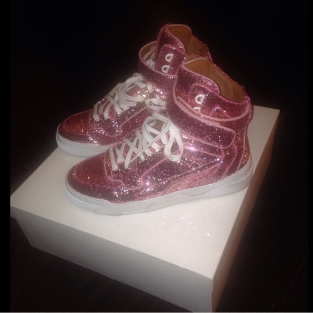 Givenchy pink glitter high top Sneakers