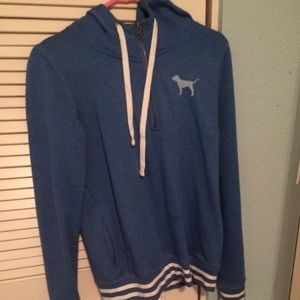 Love pink half zip hoodie