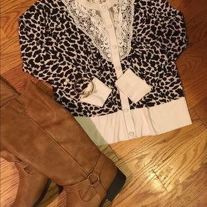 Leopard and Lace Cardigan