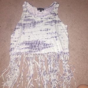 crop top with flow strings