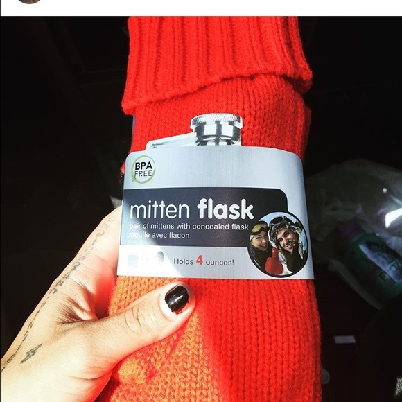 Mitten hide a flask