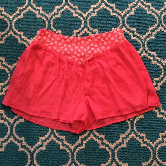 love, Fire coral shorts