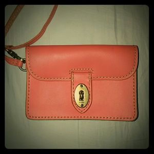 Fossil 'austin' coral wristlet