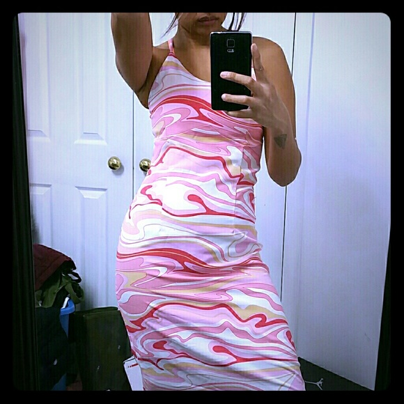 Pink camo dress