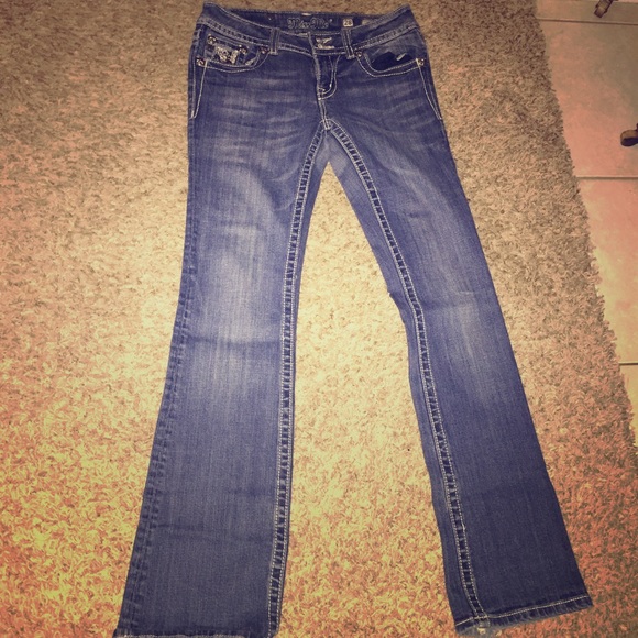 Miss Me Denim Rhinestone Jeans Size 28 - Picture 1 of 4