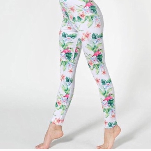 American Apparel Flamingo Nylon Leggings