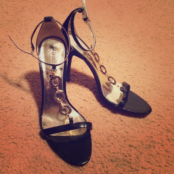 Brand New Black Patent Leather Guess Heels