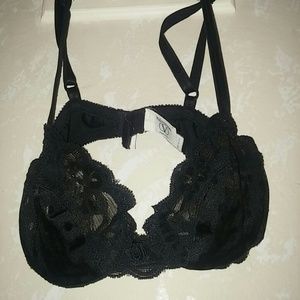 More Photos Valentino Intomo 32A Lace Bra Black