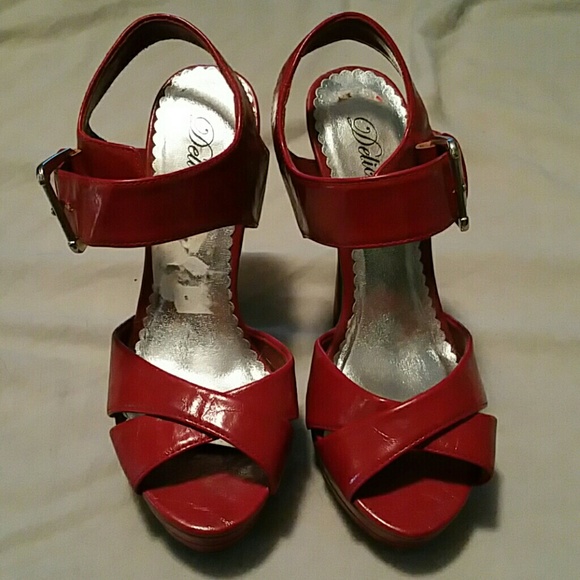 Red Strappy Size 6 Heels