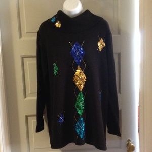 Black sweater with sequins